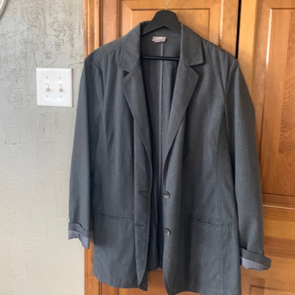 J Jill dark grey blazer/jacket, worn once- outstanding condition
